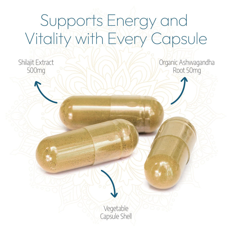 Pure Shilajit and Organic Ashwagandha - Himalayan Shilajit with Ashwagandha High Strength Capsules - Ayurveda Products