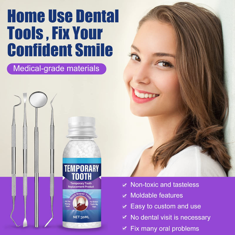 [Australia] - Tooth Filling Repair Kit, Moldable Tooth Repair Kit for Men and Women, Regain Your Confident Smile 