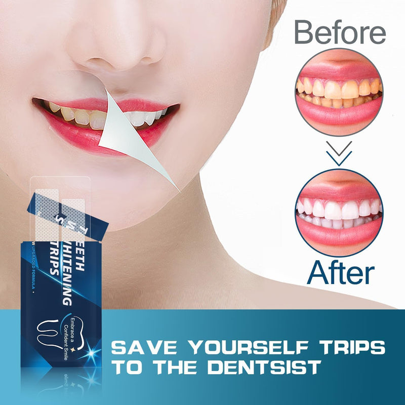 [Australia] - Sensitive Teeth Whitening Strips.7-Day Treatments Kit with Non-Slip, Dry Strip Technology. Peroxide Free. Enamel Protected. Deep Stains Removal - 14 Strips Mint 7 Pices 
