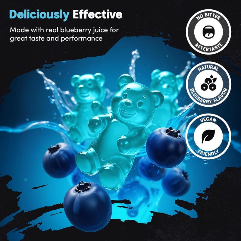 Supplmnt. Creatine Gummies 5000mg Lab-Tested 120ct Max Strength Muscle Growth/Recovery Supplements for Men & Women Creatine Monohydrate B12 & L-Taurine Vegan Gym Pre Workout Gummies, Blueberry