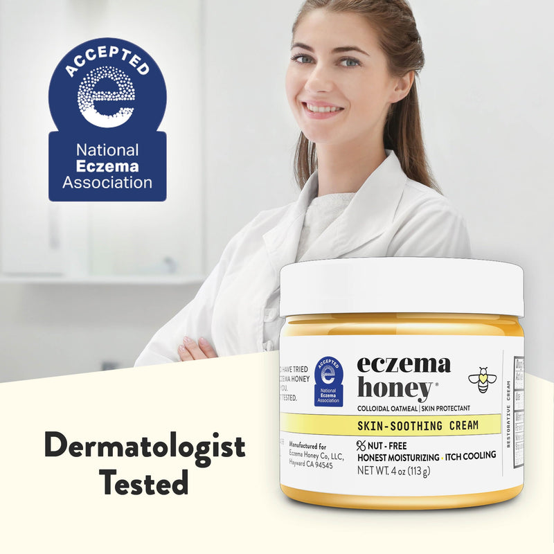 [Australia] - ECZEMA HONEY Nut-Free Original Skin-Soothing Cream - Honey Lotion For Dry & Sensitive Skin - Natural Eczema Cream for Adults & Kids - Itchy Relief Cream for Eczema, Psoriasis, Dermatitis & More (4 Oz) 
