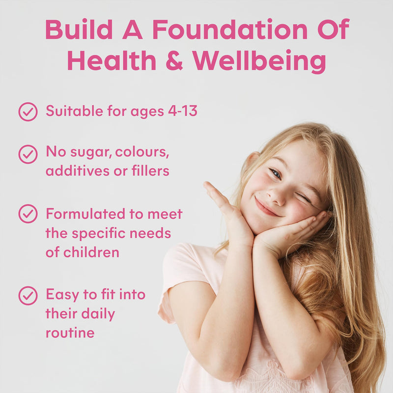 Purolabs Kids Multivitamin – High Strength Multivitamin for Kids with 14 Essential Nutrients – Daily Immune Support – Sugar-Free Vegan Capsules – A Clean Alternative to Kids Multivitamin Gummies