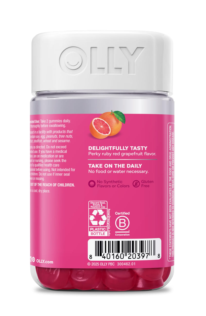 OLLY Hair Skin and Nails Gummies, Undeniable Beauty, Biotin - 120 Count 120 Count (Pack of 1)