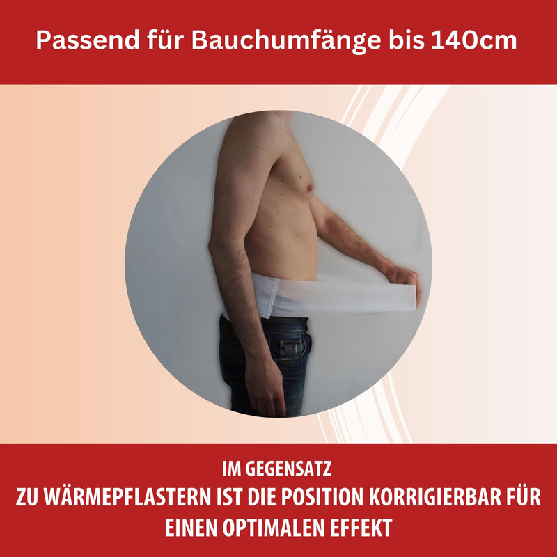 [Australia] - Evolsin® heat belt - 12 hours of therapeutic deep heat for muscular back pain - heat plaster alternative - kidney warmer ready for immediate use - heat compresses without chemicals (6+1 applications) 7 applications 
