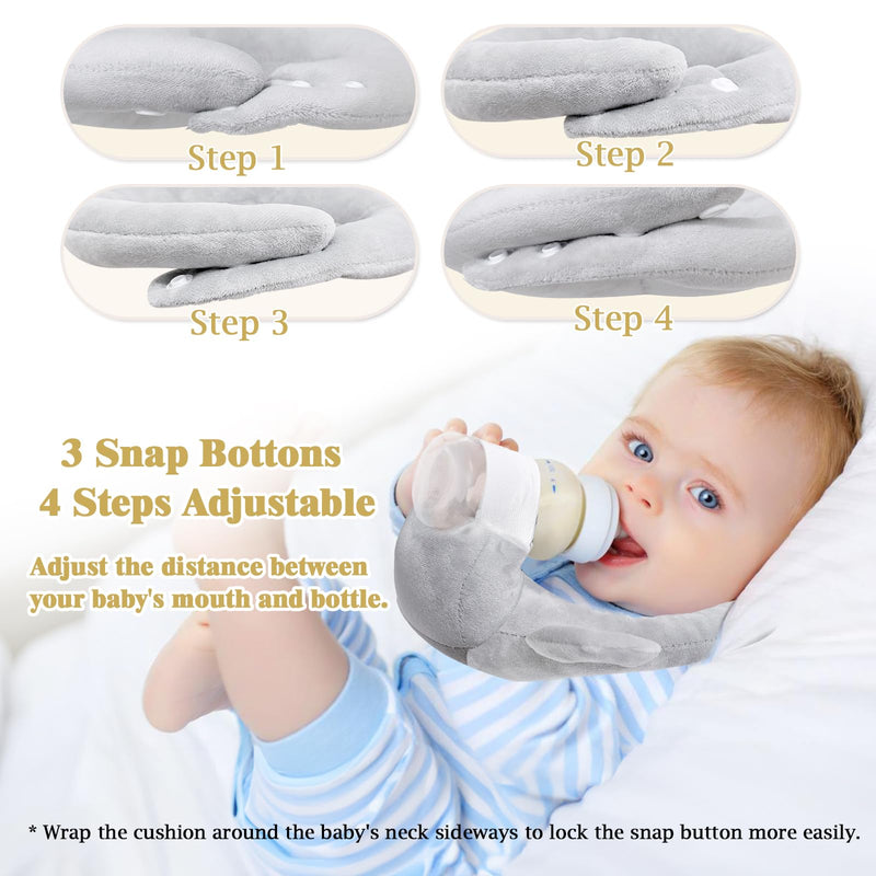 Baby Bottle Holder, Adjustable Nursing Pillow Support, Bottle holder for baby self feeding,Newborn Essentials,Baby Self Feeding Pillow, Baby Essentials, Baby Self Feeding Cushion