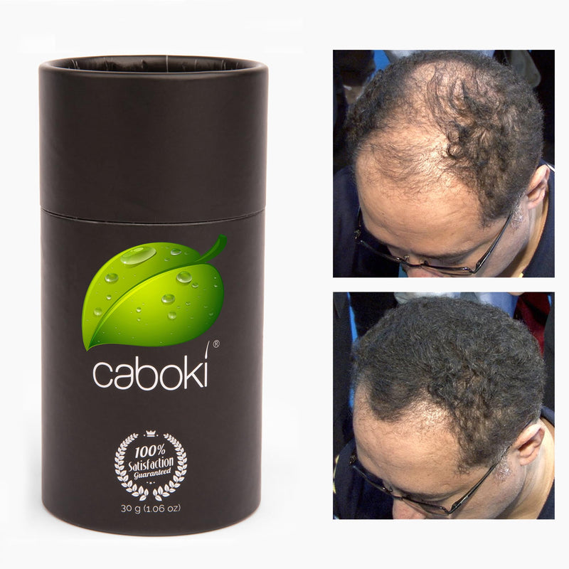 Caboki Hair Fibers for Thinning Hair – Plant-Based Powder - 30g Dark Brown | Instantly Thicker and Fuller-Looking Hair – Natural Plant-Based Fibers – Hair Powder for Men & Women - 90-Day Supply