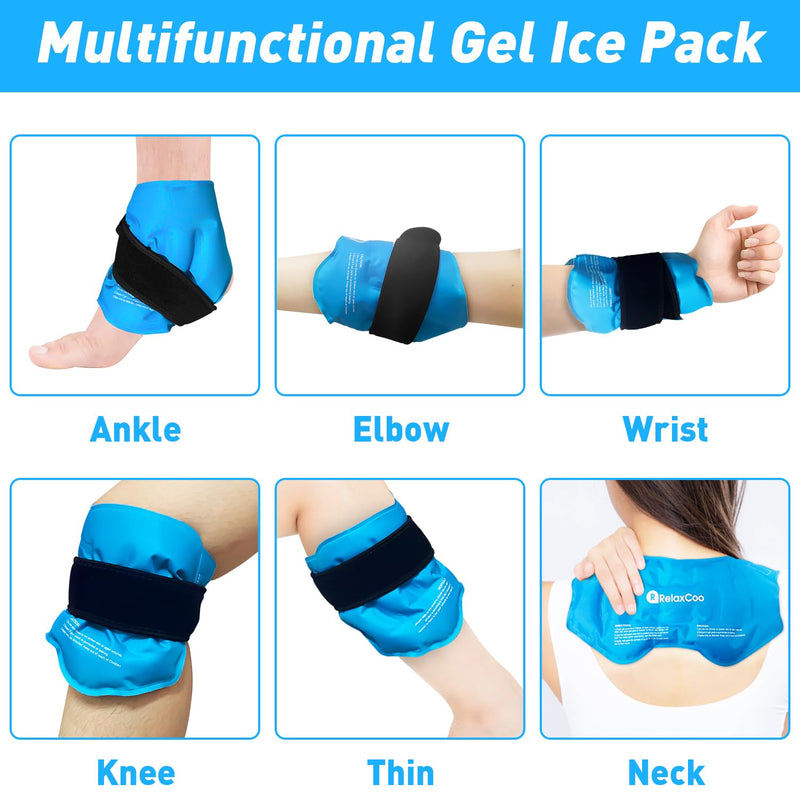 [Australia] - Ankle Ice Pack Wrap for Swelling, Reusable Gel Ice Pack for Ankle Injuries, Cold Compress Therapy for Foot Pain Relief, Achilles Tendonitis, Plantar Fasciitis, Sprains BLUE 1 PACK 