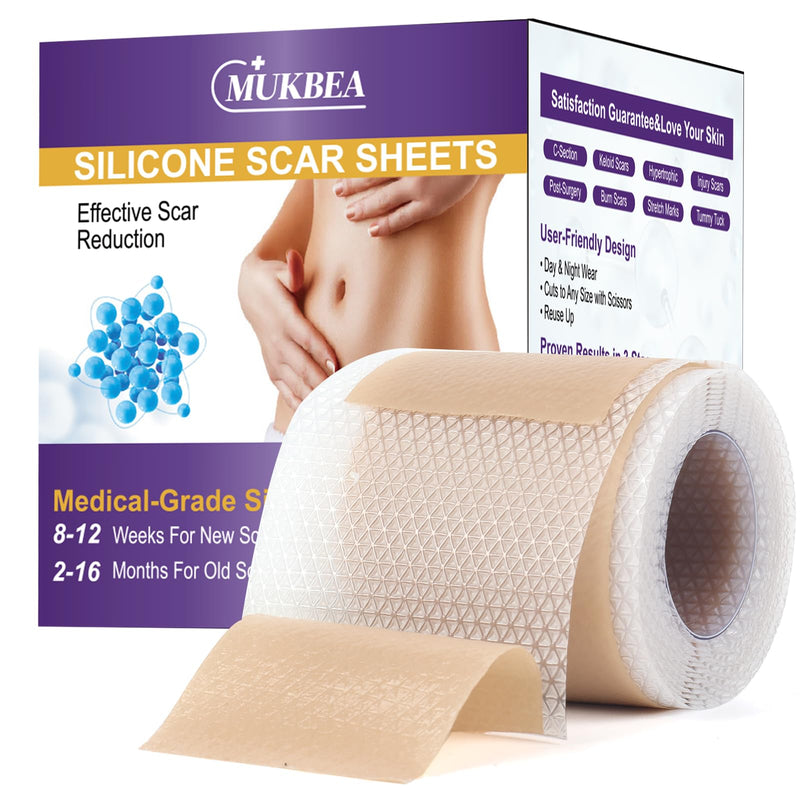 [Australia] - Silicone Scar Sheets, Silicone Scar Tape, Scar Tape for Keloid Bump Removal, Reusable Silicone Scar Strip for C-Section, Keloid, Surgery, Burns, Acne Scar et(1.6‚Äùx60‚ÄùRoll-1.5M) 1.5M (Pack of 1) 