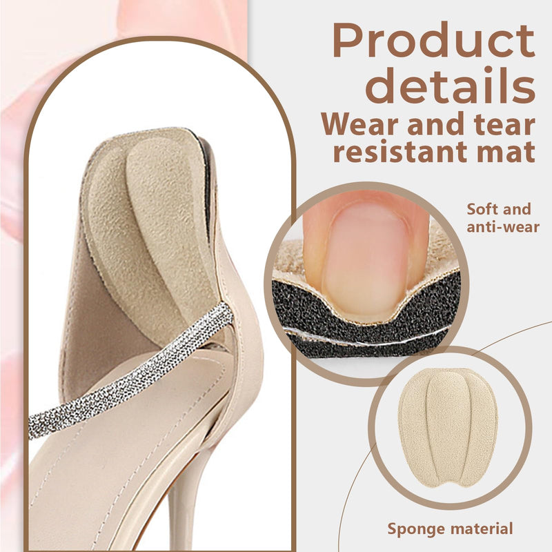 [Australia] - Goiern 4 pieces heel pads tongue pads for shoes that are too big, size reduction, non-slip tongue pad insert for loose shoes men and women 