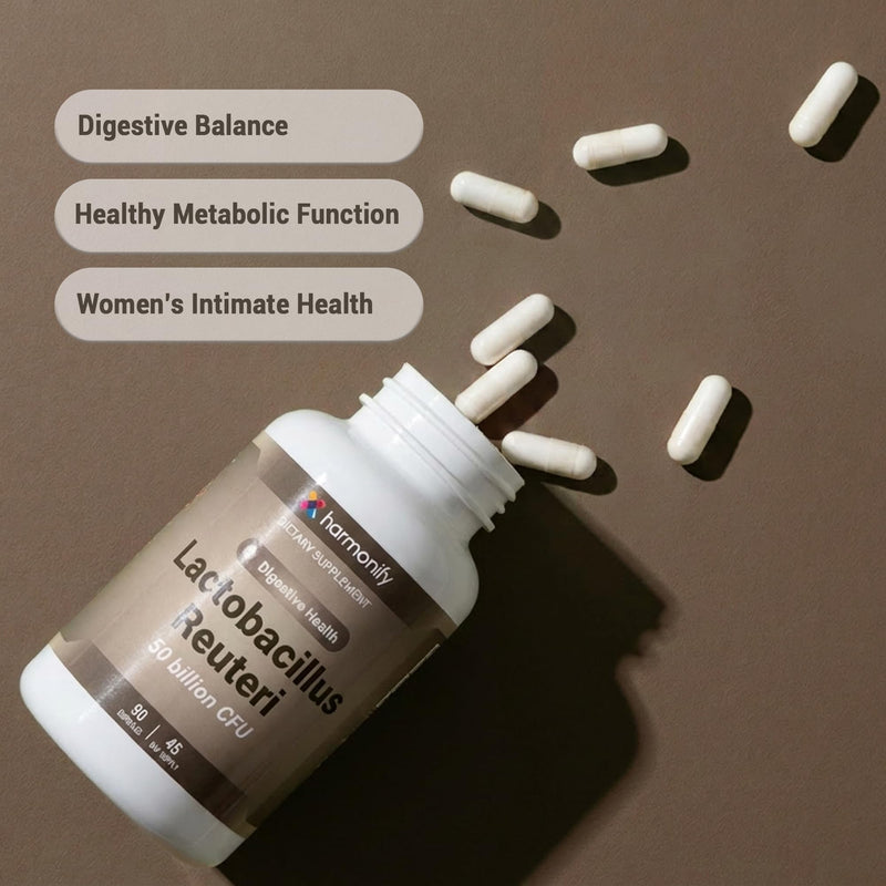 Lactobacillus Reuteri 50 Billion CFU – High Strength Probiotic Supplement – 90 Vegetarian Capsules | Gut, Digestive & Immune Support | Vegan, Non-GMO | 45 Day Supply