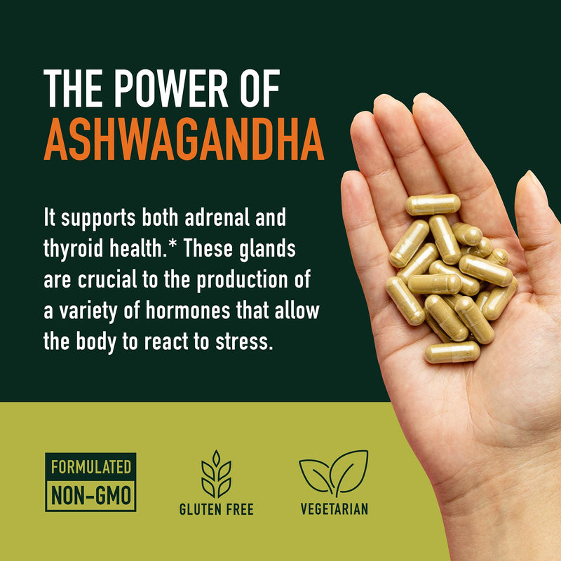 [Australia] - Smoky Mountain Naturals, LLC Ashwagandha Supplement 1300mg | High Absorption Adaptogen from Root Powder with Black Pepper | Non-GMO | 120ct, 2-Month Supply 