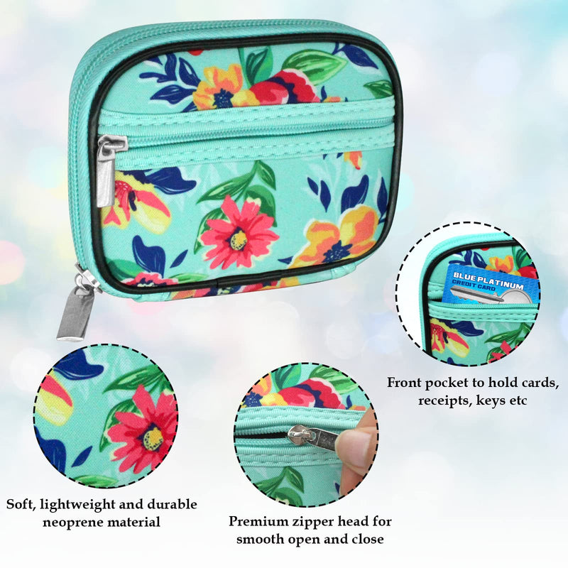 Serfeymi Weekly Travel Pill Organizer Pill Case for Purse with Removable 7 Day Pill Box, Fashionable Travel Medicine Organizer Pill Container for Medicine, Vitamin, Supplement - Black 01 + Green 01 2 Cases + 2 Boxes C. Black 01 + Green 01