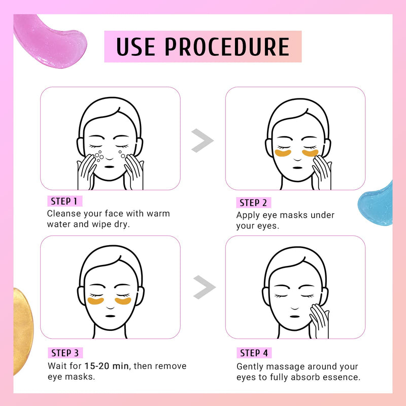 [Australia] - Under Eye Patches (30 Pairs) Gold Eye Mask and Hyaluronic Acid Eye Patches for puffy eyes,Rose Eye Masks for Dark Circles and Puffiness under eye skin care Smooth Wrinkles products 