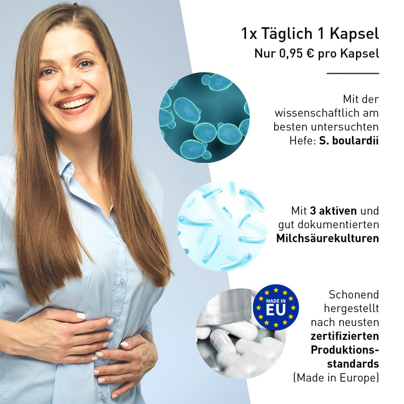 [Australia] - Arktibiotic Akut 10 capsules for acute intestinal flora support | With Saccharomyces boulardii, zinc & 3 lactic acid bacteria cultures 