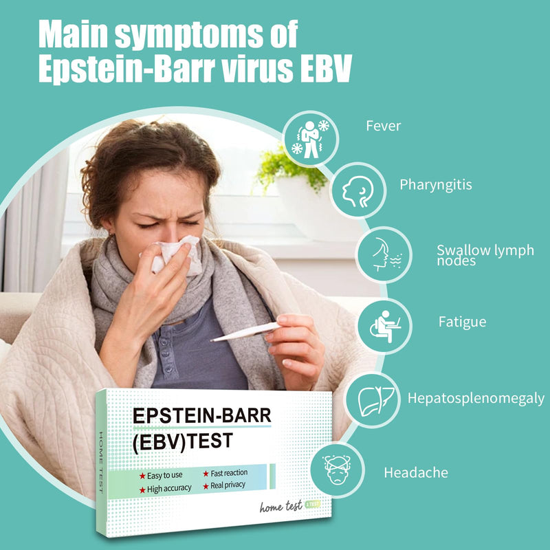 Epstein Barr (EBV) Test at-Home Testing，Highly Accurate, Easy to Read and use. Against The Epstein-Barr Virus’s VCA and EBNA，Quick Results Within 15 Minutes.