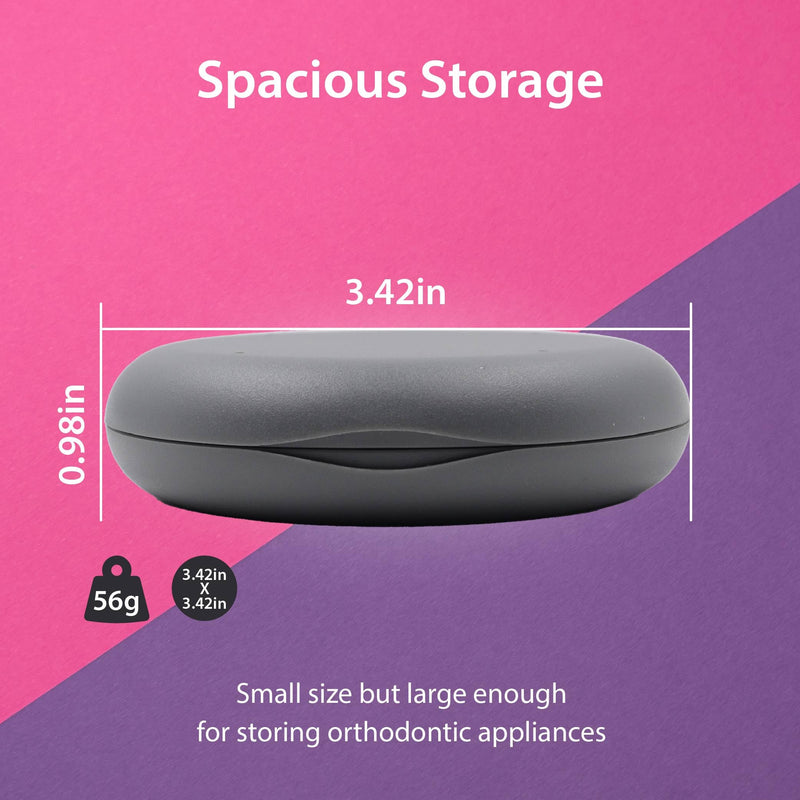 Retainer Case Pizza Party Orthodontic Case With Mirror Compatible with Invisalign Aligner Remover Tool Travel Essentials Gift for Girlfriend Boyfriend Family Kids Friends for Travel School Work One Size White Food