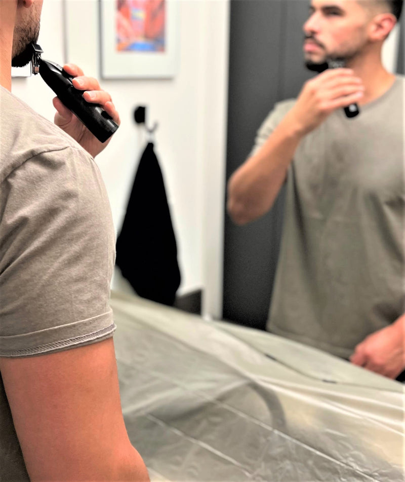 [Australia] - Disposable Beard Hair Catcher for Men - Sink Cover for Shaving & Trimming, Beard Bib Sub, Best Gifts for Men, Men's Grooming, Non-Stick Adhesives, Oxo-Biodegradable & Plant-Based Materials 