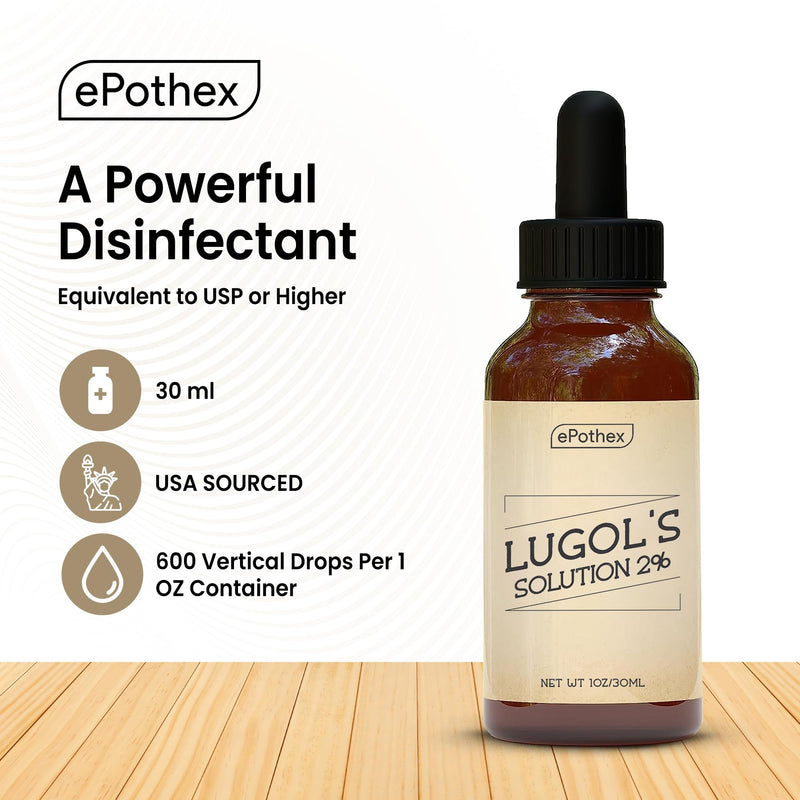 [Australia] - Lugol's Solution 2% 1oz glass dropper bottle. Contains Potassium Iodide and Iodine, 30ml Unflavored 1 Fl Oz (Pack of 1) 