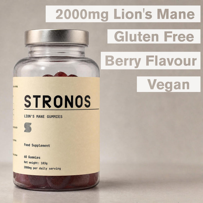 Lion's Mane Mushroom Gummies 2000mg Fruiting Body | 60 Vegan