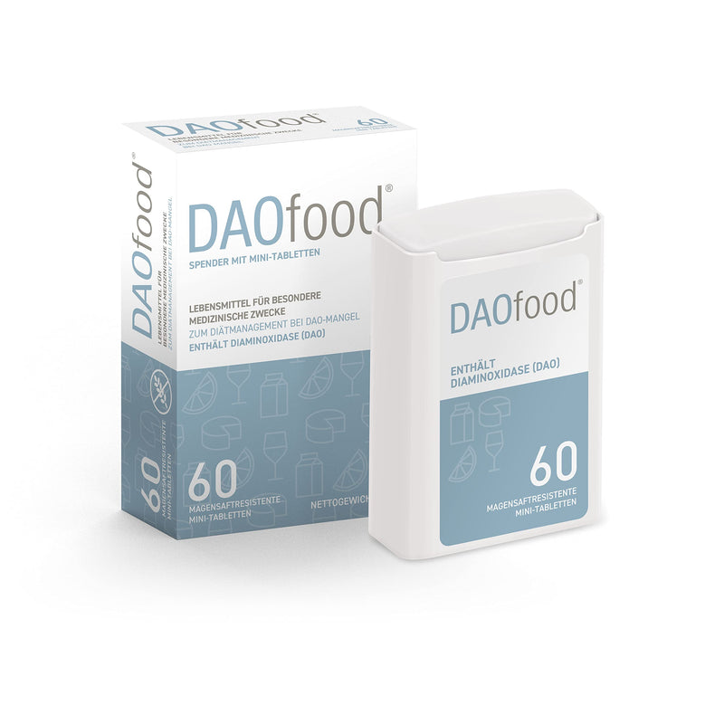 [Australia] - DAOfood - Dietary management for DAO deficiency - Dispenser 60 mini gastro-resistant tablets - DAO enzyme 