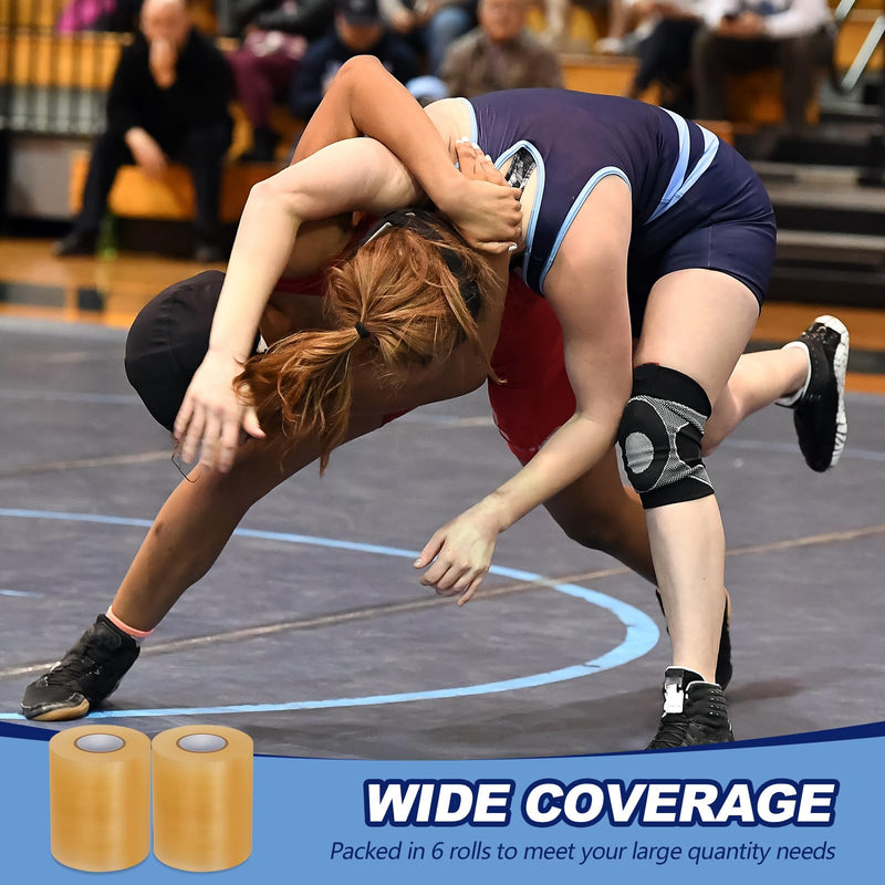 [Australia] - Pangda Wrestling Mat Tape 3 or 4 Inch Heavy Duty 7 Mil PVC Carpet Tape for Wrestling Grappling Exercise Mats Seaming Cover Gym Floor Carpet Seam 3" Clear 2 