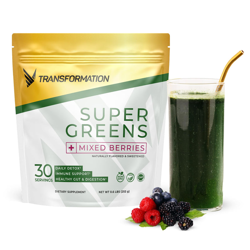 [Australia] - Transformation Super Greens Superfood Green Juice Powder - Immune & Energy Support | Natural Ingredients | Detoxifying & Alkalizing Minerals - Spirulina, Chlorella, Wheatgrass, Spinach, Alfalfa 5.7 Ounce (Pack of 1) 