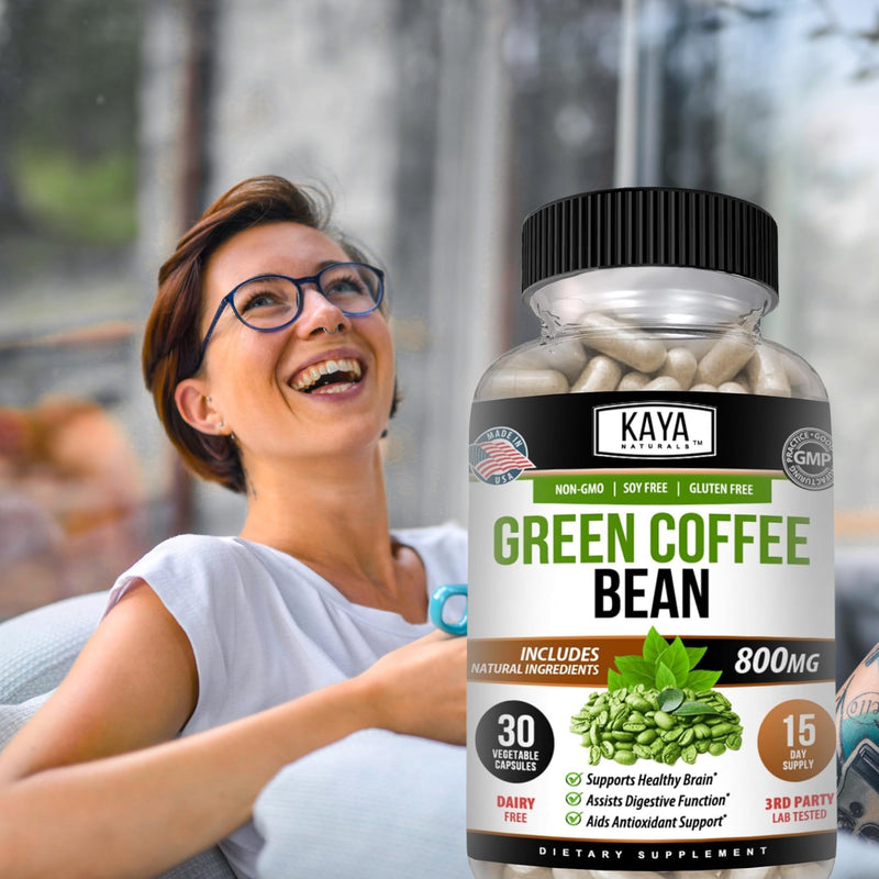 [Australia] - Kaya Naturals Green Coffee Bean Extract - Non-GMO, Gluten-Free Supplement (30 Count (Pack of 1) 30 Count (Pack of 1) 