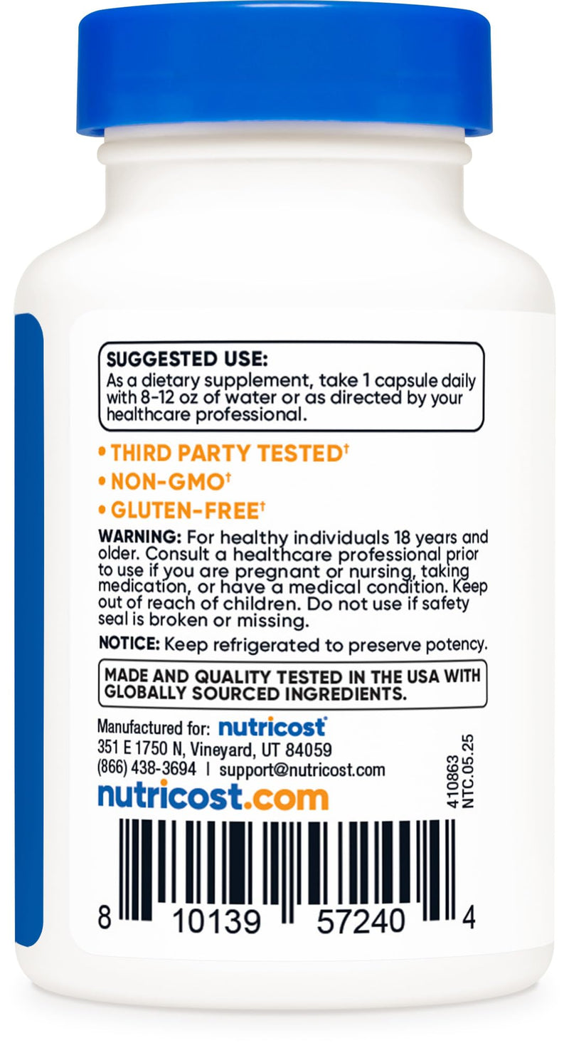 [Australia] - Nutricost Probiotic Complex - 50 Billion CFU, 60 Capsules - Probiotic for Men and Women - Vegetarian Capsules, Non-GMO, Gluten Free 60 Count (Pack of 1) 