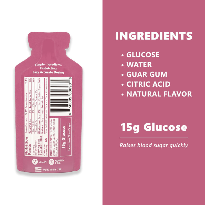 [Australia] - Glucose Liquid Gel, Pack of 20, Variety - 15g Fast-Acting Liquid Glucose 20 Count 