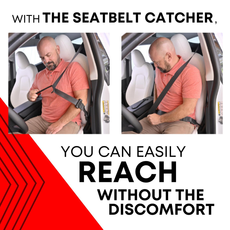 [Australia] - Seatbelt Catcher - Set of 3 Car Seatbelt Extender Grabbers for Seniors - Mobility & Daily Living Aids and Assistive Devices for Elderly with Neck & Shoulder Mobility Issues - 9", 8" 7" - Black 3 Piece 