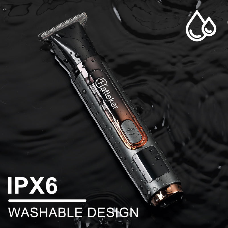 [Australia] - Hatteker Men's Back Shaver Body Trimmer Electric Body Groomer Face, Arm, Chin Beard Trimmer Cordless Hair Clipper with Adjustable Extension Trade Waterproof 