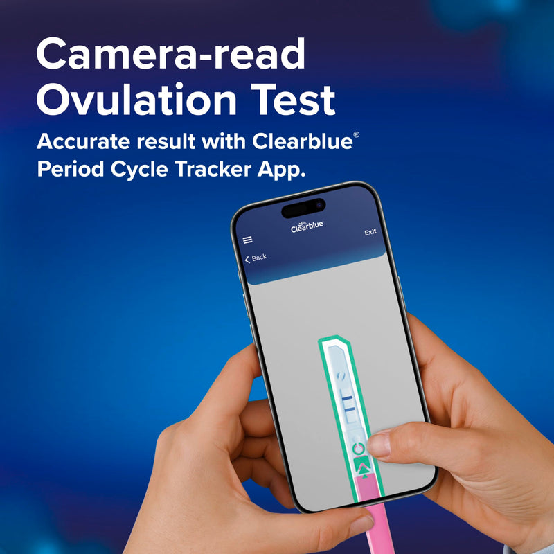 Clearblue Smart Ovulation Test - 50 Ovulation Tests. Identify & Track Your Fertile Days, Get Pregnant Faster, Accurate LH Test, Easy to Use at Home, Free Period Cycle Tracker App Required to use White