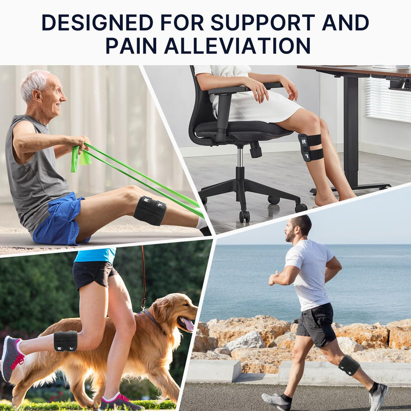 Fit Geno Sciatica Pain Relief Devices: Upgraded ReActive Plus Sciatica Pain Relief Brace – Sciatic Nerve Brace with Dual Pressure Pads Targeted Compression for Maximum Relief - Unisex Black