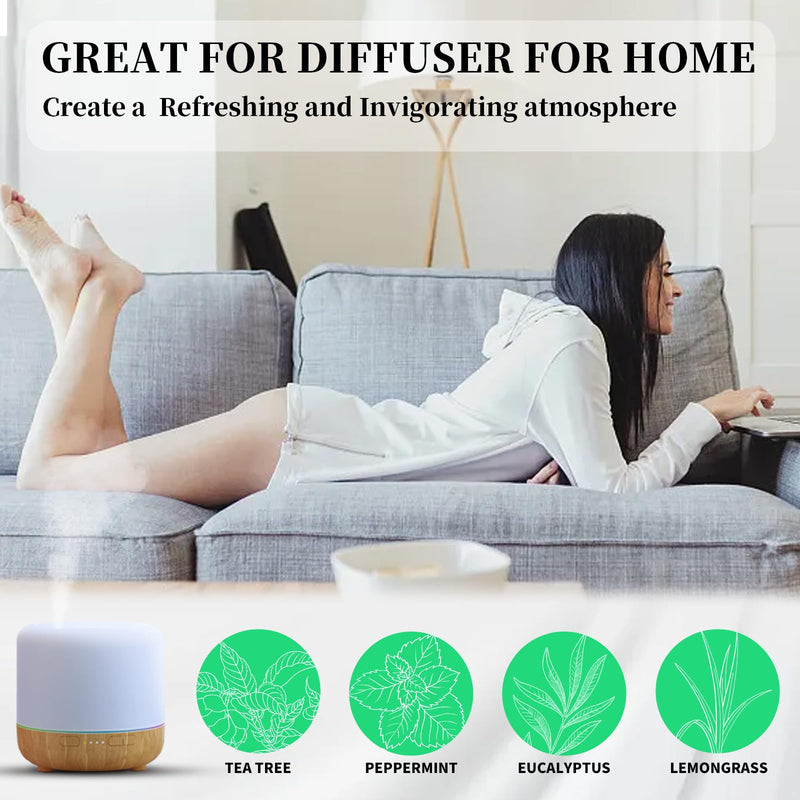 [Australia] - Essential Oils Set Top 6 Aromatherapy-Essential Oils for Diffuser for Home,Air Freshening Diffuser Oils Scents for aromatherapy,Laundry,Candle&Soap Making,Humidifiers 6 X 10ML Pure Bliss 