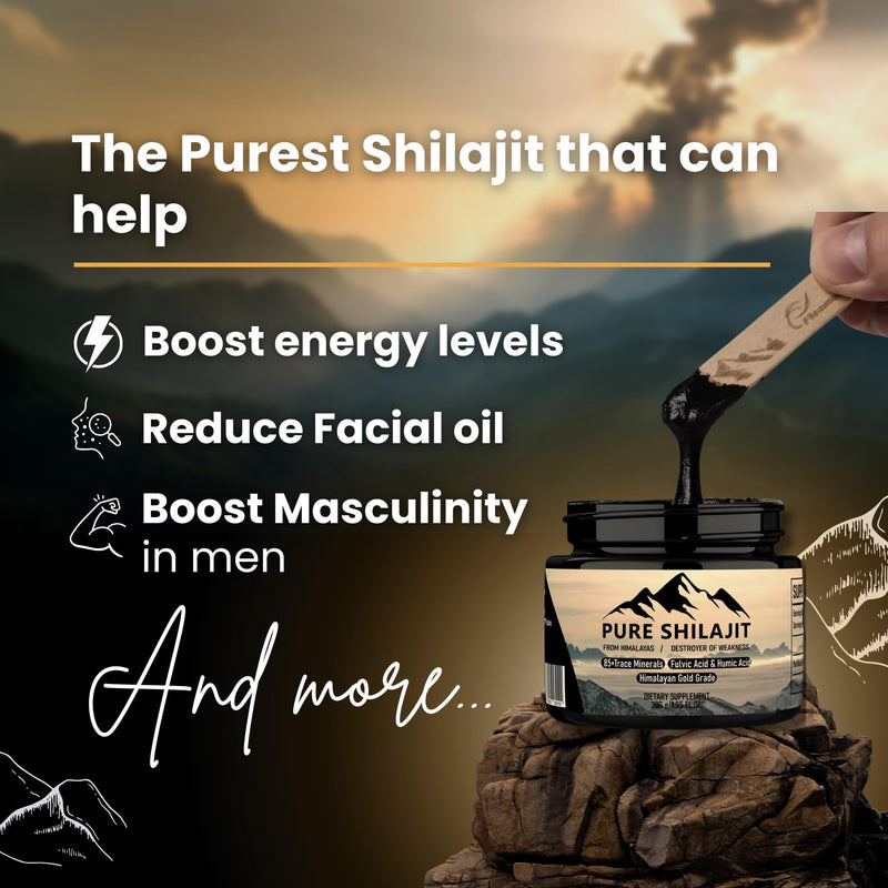 [Australia] - Himilayan Resin, Organic Natural Supplement with 85+ Trace Minerals + Humic Acid, High Potency Providing Energy, Strength & Immunity, Golden Grade A for Men and Women 20g 