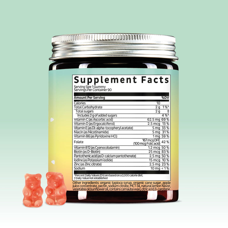 Bears with Benefits Immune Support Gummies with Vitamins C, D, B6 & Zinc | One gummy a day with 9 essential vitamins. Delicious lemon flavor in a vegan formula to support your daily immune health. 1 Count (Pack of 60)