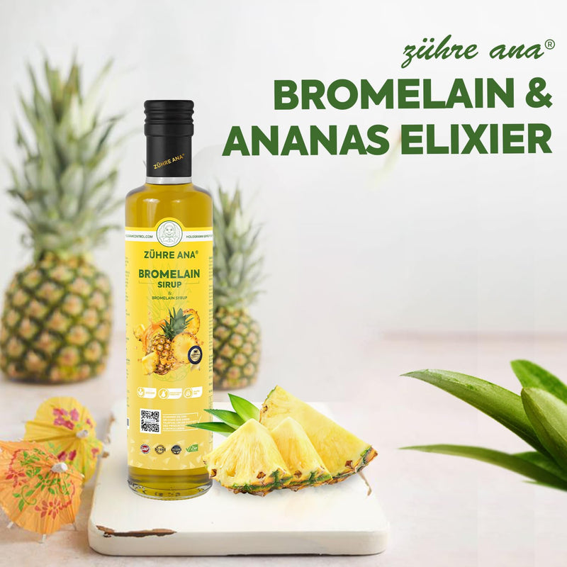 [Australia] - Add Ana Bromelain syrup - Coenzyme Q10 - Natural pineapple extract - Immune system* Support, accelerate metabolism, lose weight - for drainage in case of edema - Vegan Yellow 