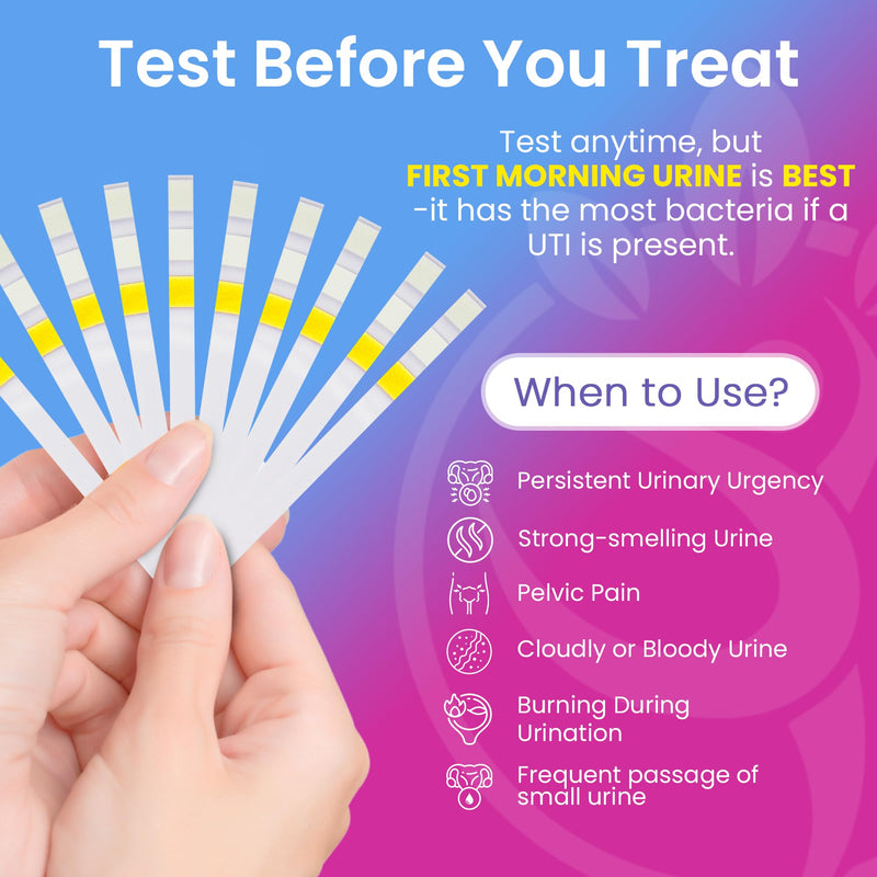[Australia] - Pelvana Urinary Tract Infection Test Strips - 50 UTI Test Strips for Women, Accurate 3-Parameter Nitrite, Leukocytes and pH Readings, Advanced and Easy at-Home UTI Testing 