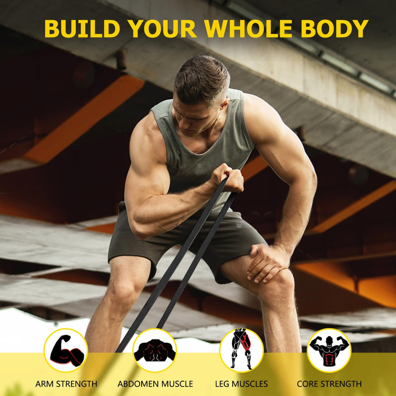 [Australia] - Pull Up Bands, Resistance Bands, Pull Up Assistance Band Resistance Exercise Bands for Men & Women Working Out, Body Stretching, Physical Therapy, Muscle Training black 