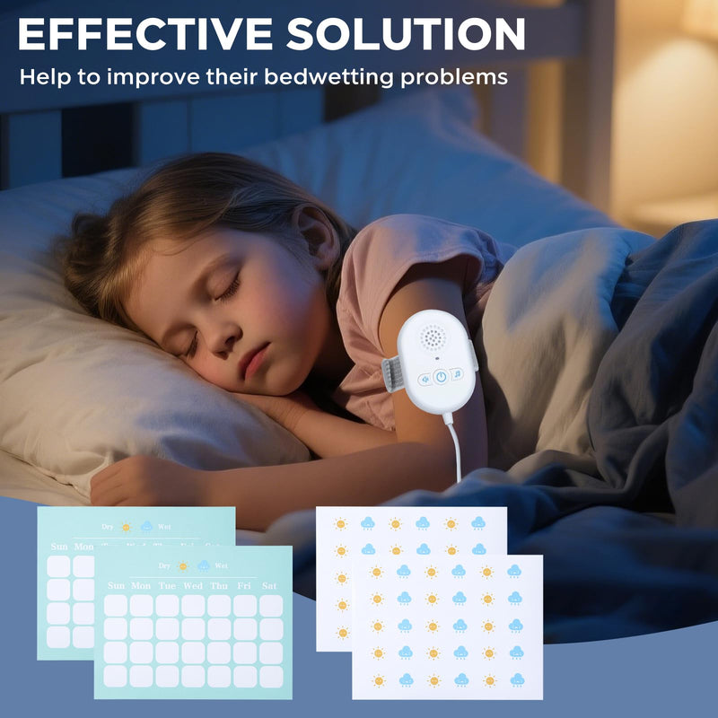 [Australia] - ZOOS Bedwetting Alarm Rechargeable Bed Wetting Alarm, 3 Levels of Volume Control and Vibration, High Sensitivity Sensor Bedwetting Monitors for Boys and Girls, 3 Selectable Sounds, 3 Reminder Modes 