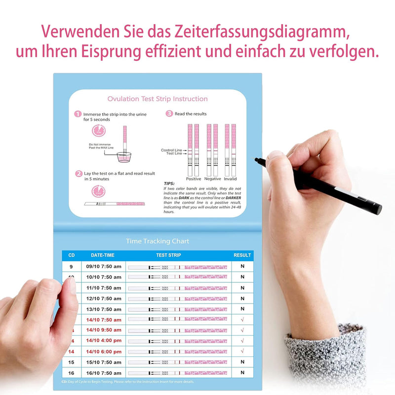 [Australia] - MOMMED Ovulation test strips, 60 practical ovulation test sticks with 60 urine cups - quick fertility test for women - ovulation test strips 25 mIU/ml 60 pieces (pack of 1) 