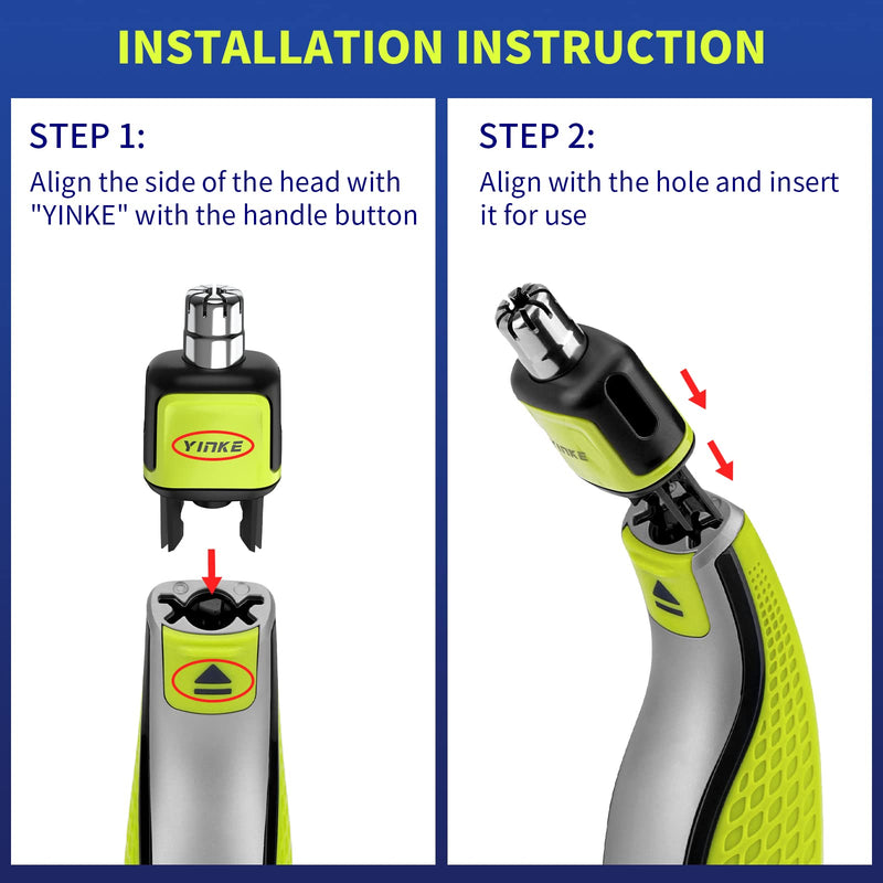 [Australia] - Nose hair trimmer replacement blade attachments for hybrid electric trimmer, efficient and quiet nose hair trimmer accessories for men, compatible with OBlade blades QP2834/2724/2520/6531, One PC 