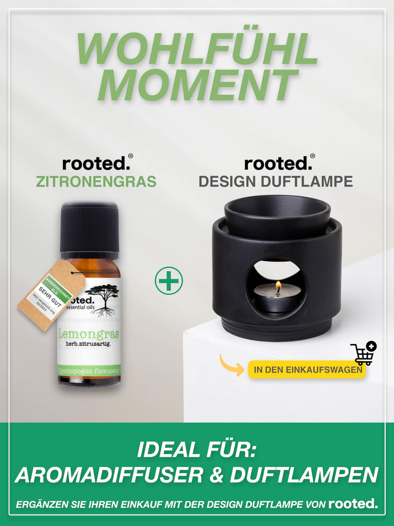 [Australia] - rooted.® ORGANIC Lemongrass Oil 10ml [100% NATURALLY PURE] - Real Lemongrass - Essential Oil for Aromatherapy, Fragrance Lamp, Diffusers, Room Fragrance, Scented Candles and Soaps Lemongrass Oil (10ml) 