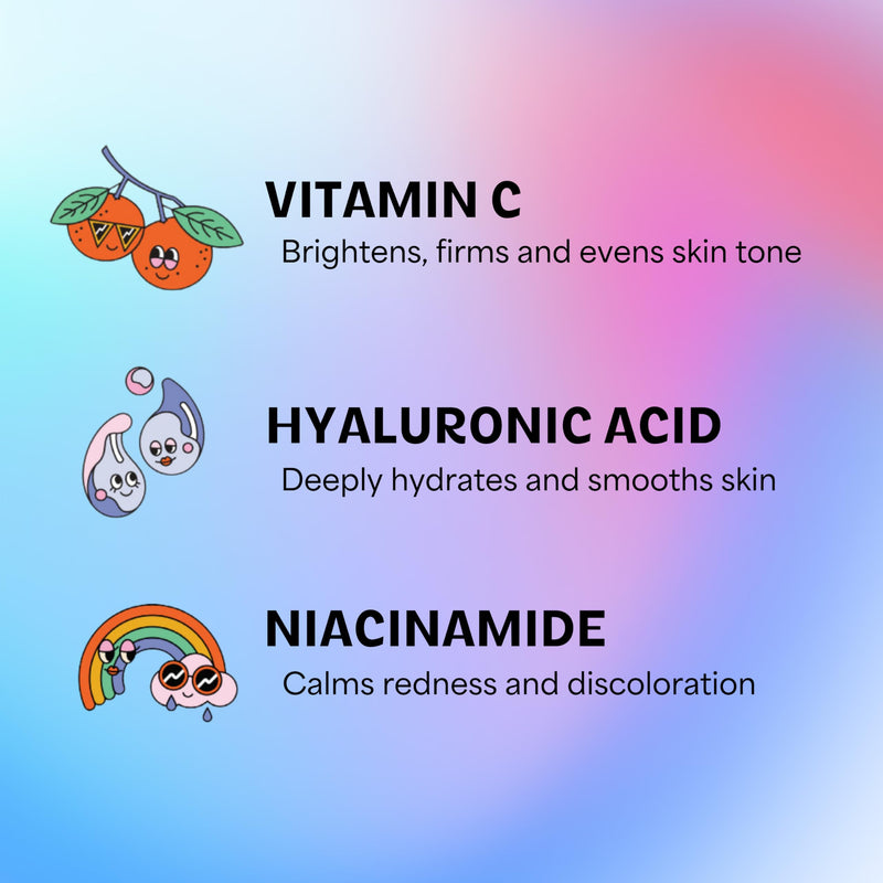 InstaNatural BESTIES Gel Moisturizer: Gentle Skincare for Teens | Moisturizing Face Cream, Vitamin C, Hyaluronic Acid, and Niacinamide, for Hydration & Even Skintone, Simple Skincare for Kids Fresh Citrus Step 4: Moisturizer