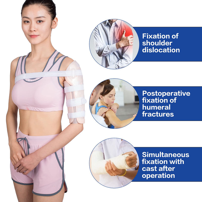 [Australia] - GHORTHOUD Humeral Shaft Fracture Splint Lightweight and Breathable Humeral Fracture Brace for Upper Arm, Shoulder, Left/Right Arm, Long-Bone Humerus Fracture for Men and Women（Small） Small 