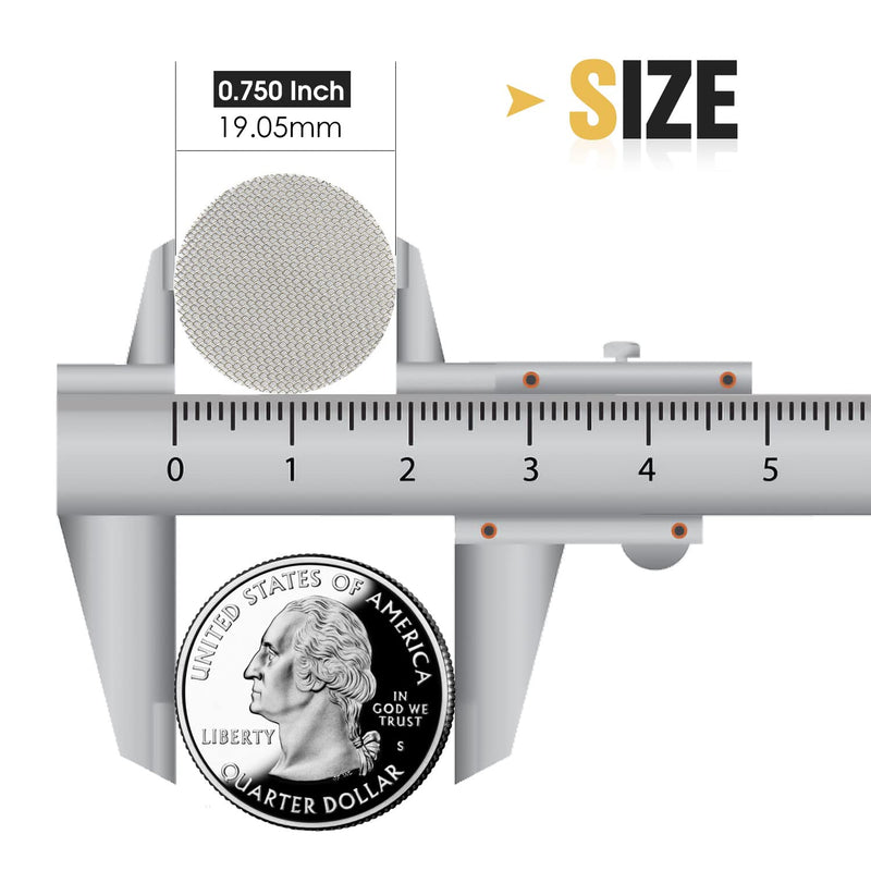[Australia] - 200 PCS 3/4 Inch Stainless Steel Pipe Screens, 3/4 Inch Metal Pipe Screen with Metal Box 