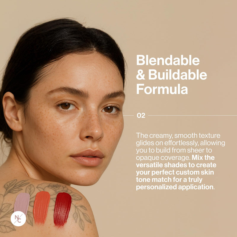 [Australia] - Narrative Cosmetics Tattoo Cover Up Makeup Palette | Quick-Set Waterproof Cream Concealer for Tattoos, Scars & Blemishes | Long-Lasting, Smudge-Proof Formula for All Skin Tones 