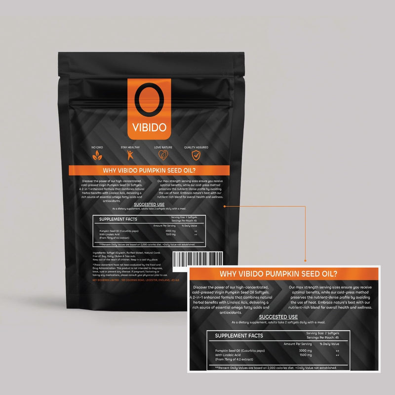 Pumpkin Seed Oil 3000mg – 1500MG Linoleic Acid – 100% Cold Pressed – No Additives – Resealable and Recyclable Pouch – 90 Softgels 90 count (Pack of 1)