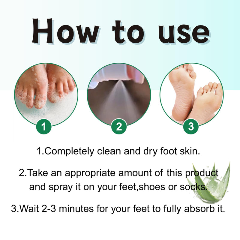 3pcs Foot Spray with Tea Tree Oil,Tea Tree Oil Foot Spray,Clean Feet And Shoes, Keep Fresh, Fast Dry, Suitable For Travel. 3