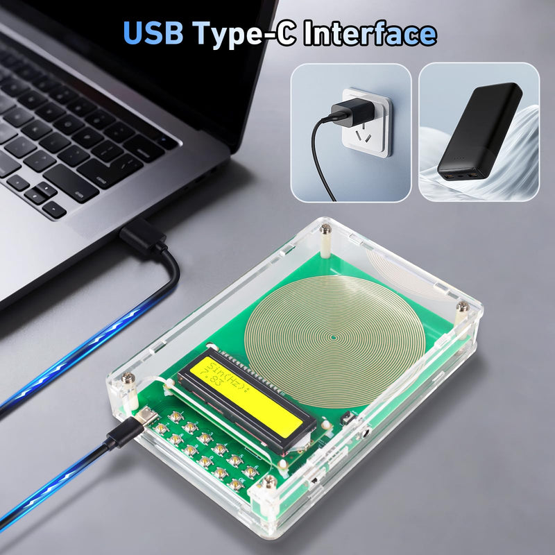 [Australia] - Adjustable Frequency Generator for Healing (0.01Hz-200kHz), 7.83Hz Schumann Resonance Generator, USB-C Powered Sine Wave Signal Generator for Sleep, Yoga, Meditation & Stress Relief with LCD Display 